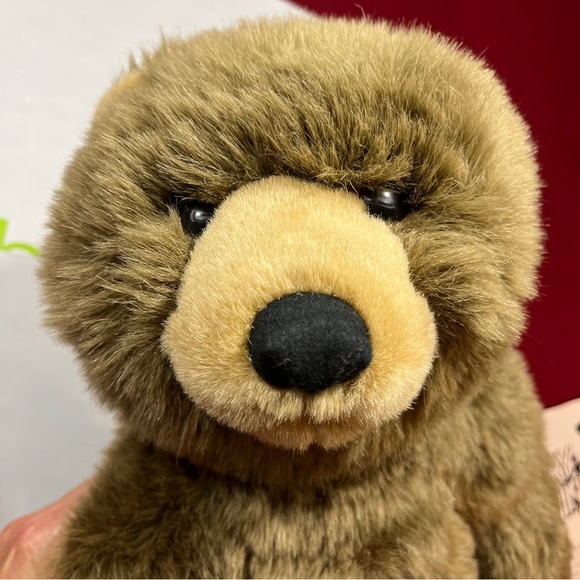 Jumbo TRUDI FUZZY BROWN 21” Teddy BEAR STAND UP Stuffed Animal Plush ITALY DAKIN - Picture 12 of 16